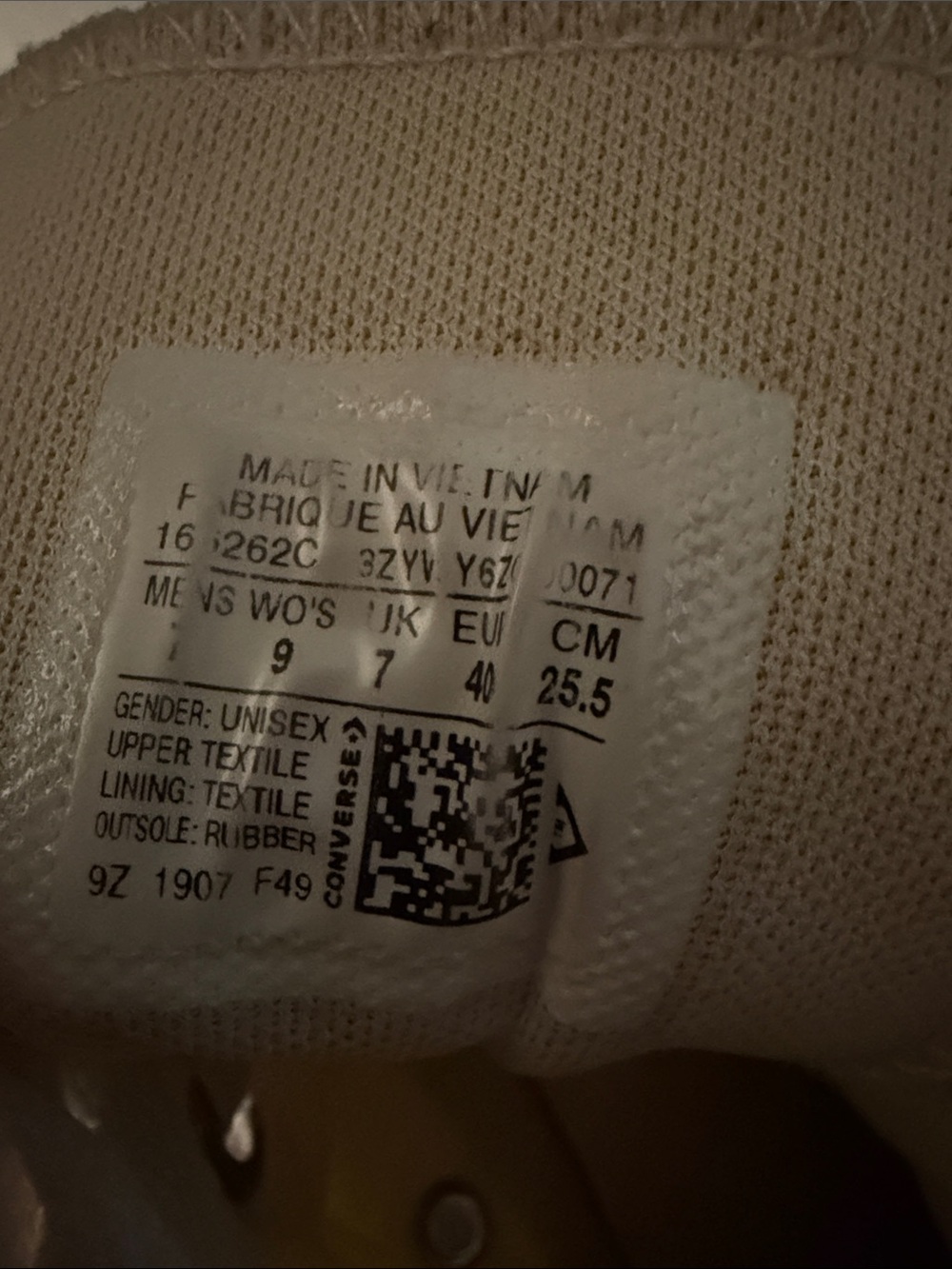 Converse Chuck Taylor All Star White Black Patch Sneaker - Picture 6 of 6